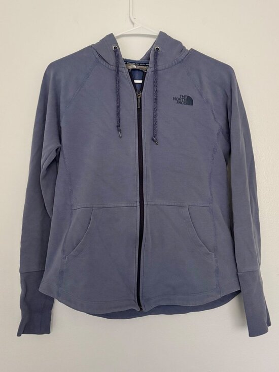 The North Face Sweaters - Women’s The North Face Blue Full Zip Fleece Hoodie Size Small